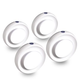 VAVOFO LED Night Light with Auto Sensor, 4 Pack, 2800K Warm White, Plug-in Wall Night Lamp, Soft Glow, Energy Efficient, Ideal for Bedroom, Hallway, Nursery, and Bathroom（White）