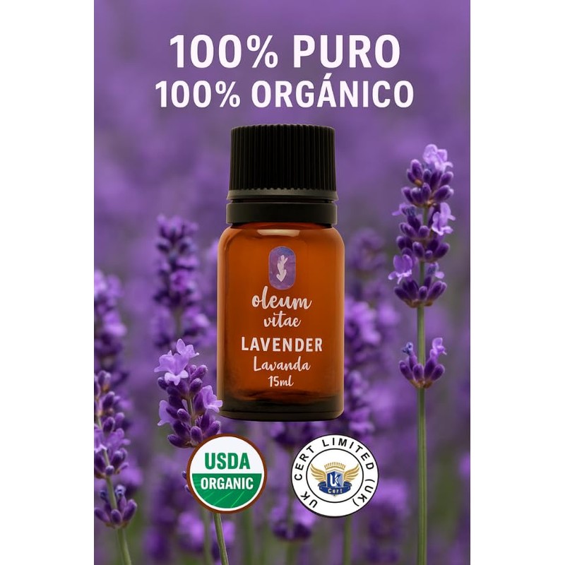 OLEUM VITAE Aceite Esencial de Lavanda. Lavandula Angustifolia. 100% Puro