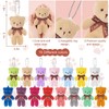 LZMDISU 15 Packs Mini Bears, 15 Colours Plush Stuffed Tiny