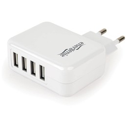 Energenie Uni-4-Way EG-U4AC-02 USB Charger Socket Output Current (Max) 3100mA 4 x USB