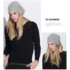Prettystern Damen 100% Kaschmir-Wolle weich warm Cashmere Beanie Mütze hell-Grau