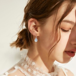 Owl Dangle Drop Earrings 925 Sterling Silver Tree of Life Leverback Earrings Moonstone Jewelry Gifts for Women