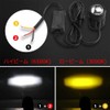 VEROCITY Motorcycle Fog Lamp, Yellow and White Switchable, Work Light,