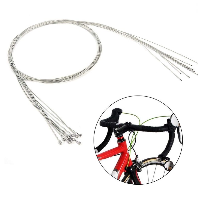 Pack of 10 Bicycle Shifter Derailleur Cable, Durable Road Cable