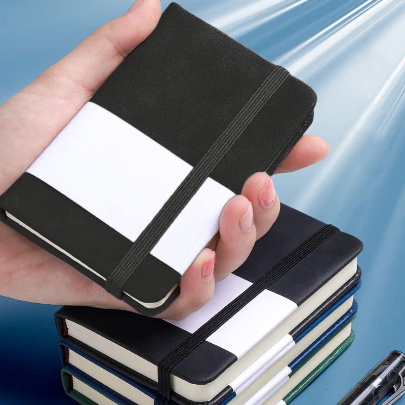 2 Pack Pocket Journal Notebook A7 Ruled Notebook Notepad PU