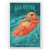 Lantern Press Monterey, California, Fluid Linework, Sea Otter (52 Playing