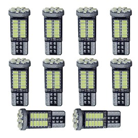 10PCS 194 LED Light Bulb, Bright License Plate Bulb with 6000K White 24-SMD 3014 Chipsets, T10 168 W5W 2825 Replacement Bulbs for Car Interior Dome, Door, Courtesy, Dash and Trunk Lights (Ice Blue)