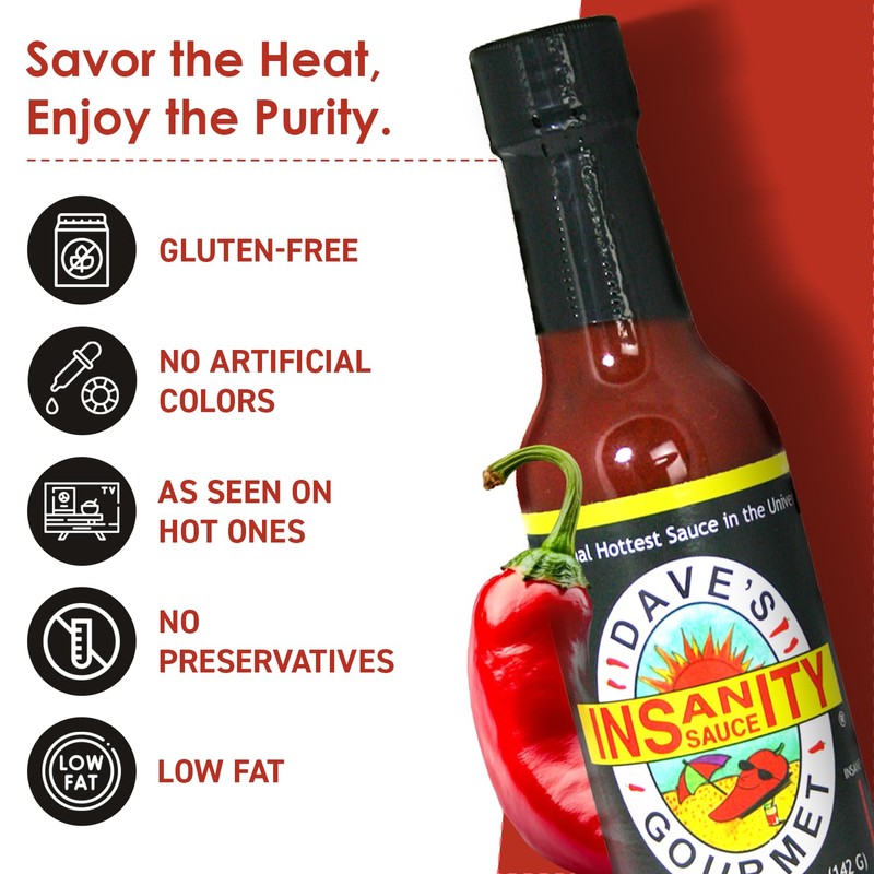Dave's Gourmet Original Insanity Hot Sauce - As Seen on