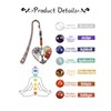 GEHECRST Crystal Metal Bookmark Chakra Crystal Tree Life Heart Bookmarks