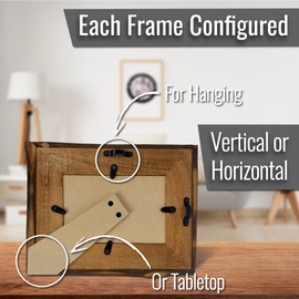 MY VINTAGE FINDS Rustic Picture Frame Farmhouse Western Wood Log Hunting Picture Frame 4x6