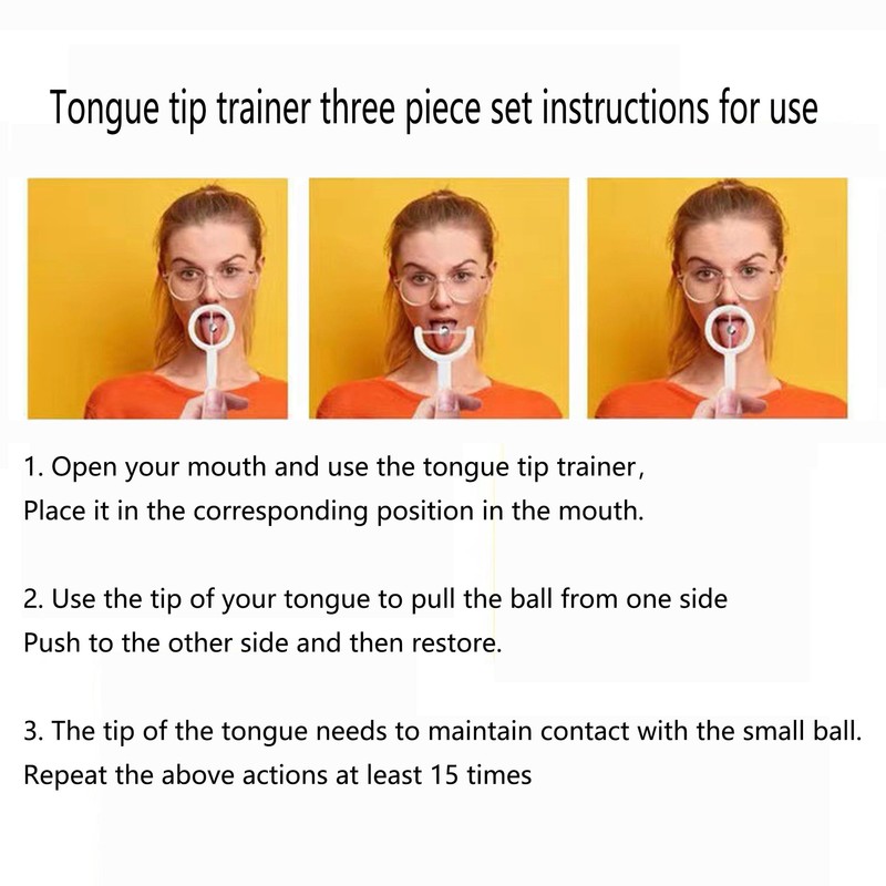 3pcs Kids Tongue Tip Lateralization Elevation Tools Tongue Tip Exercise