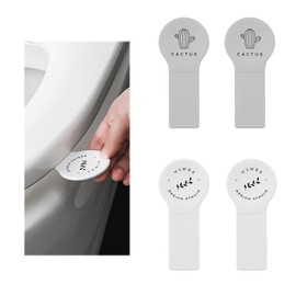 Bombinate Toilet Seat Lid Handle 4 Piece Toilet Sanitary Supplies No Fuss Handle
