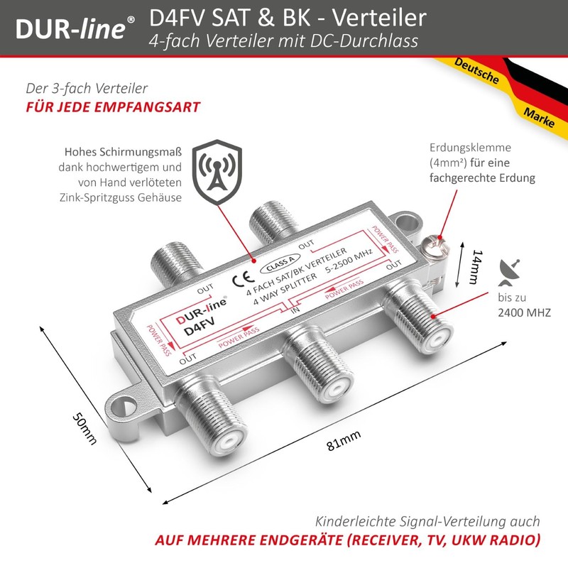 DUR-Line DFV SAT/BK Splitter