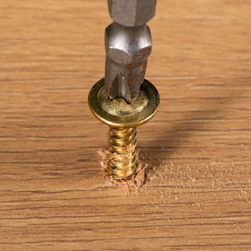 #8 x 1/2" Wood Screw 100Pcs Alloy Steel Standard Thread