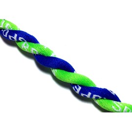 Sport Ropes Double Titanium Necklace (Blue/Lime, 18")