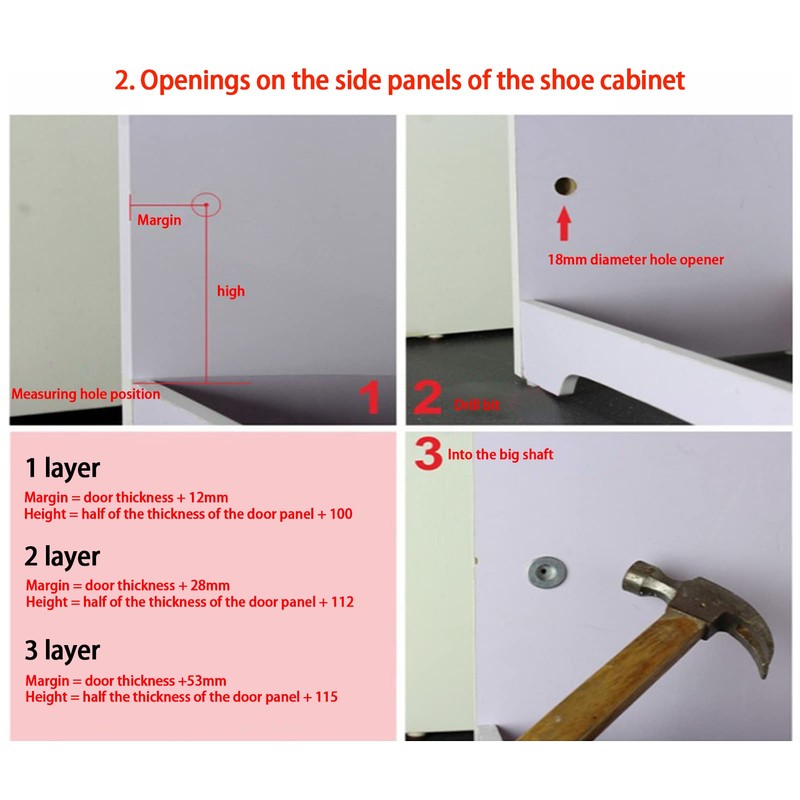 Shoes Cabinet Hinges, Double Layer Shoes Drawer Cabinet Hinges Turing