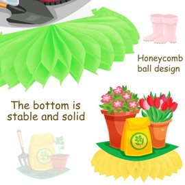 11pcs Gardening Tool Honeycomb Centerpieces Garden Birthday Party Decorations for Table Garden Tool Theme Summer Party Centerpiece Decorations for Spring Theme Birthday Party Baby Shower Supplies