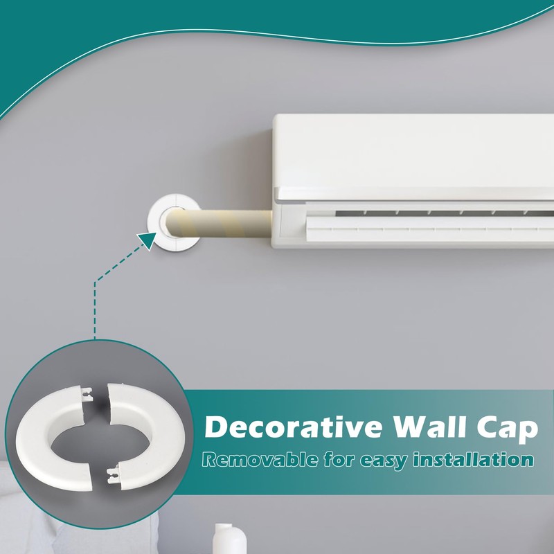 Daisypower Wall Sleeve for Air Conditioner Line Set Covers for
