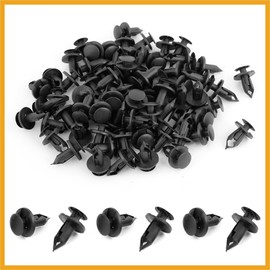 Partuto 100 Pcs 8mm Plastic Rivets Retainer Bumper Clips for Truck Car Replacement