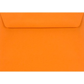 00 C6 Envelopes 114 x 162 mm 90 g Burano Straight Flap Without Window Ideal for Birthday, Christmas, Wedding, Invitations, Greeting Cards, Business Leaflets 25 Stück Orange