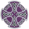 Klicnow Celtic Cross (Purple) Embroidered Patch 7cm X 7cm (2-3/4