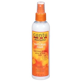 Cantu Natural Hair Coconut Oil Shine & Hold Mist 8 Ounce Spray (237ml) (3 Pack)