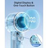 TriPole Transparent Portable Handheld Fan, High Speed 1-100 Adjustable Turbo