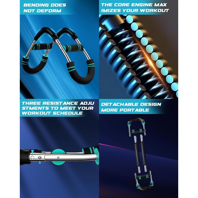 60-120lb Adjustable Twister Arm Trainer – Portable Detachable Chest ,