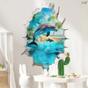 Break Through Wall Effect Ocean Themed Static Electricity Window Decorations