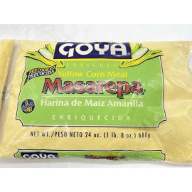 Goya Masarepa Harina De Maiz Amarilla Enriched Yellow Corn Meal 48 Ounces Total