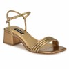 Nine West Women's Bernise3 Heeled Sandal, Bronze 750, 8