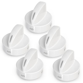 lubiyack 5PCS 8273104 Gas Stove Knob Replacement, Gas Oven Range Control Assembly, Compatible with Whirlpool Stove/Ranges, Replaces WP8273104 PS393679 AP6012364 8273112 273284