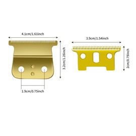 Hojas T Outliner para Andis T Outliner, Andis GTX, T Outliner hoja de repuesto Andis GTX (hoja en T de acero dorado + hoja de acero dorado)