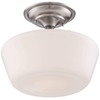 Regency Hill Floating Rustic Farmhouse Ceiling Light Semi Flush-Mount Fixture