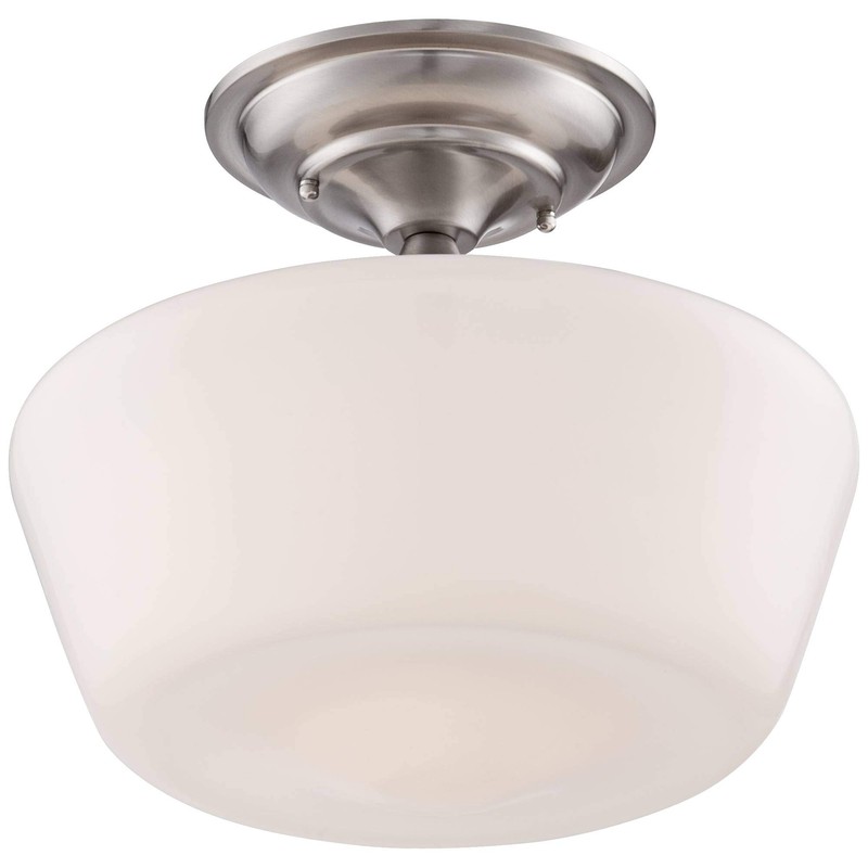 Regency Hill Floating Rustic Farmhouse Ceiling Light Semi Flush-Mount Fixture