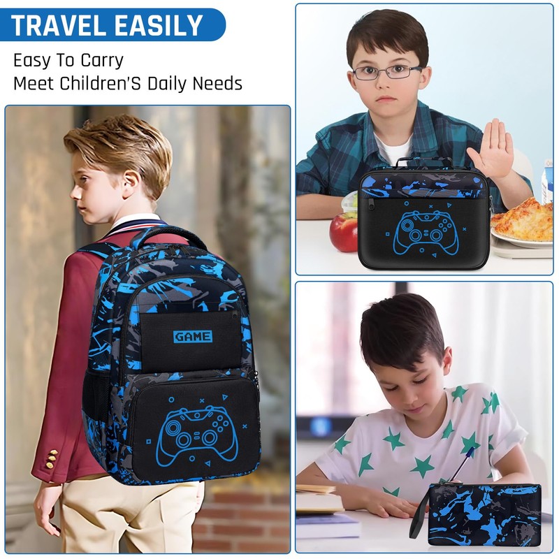 Fitvc Glow in The Dark Backpack for Boys - 3pcs