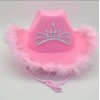 Light Up Pink cowboy hat wirh rhinestone star and feather