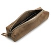 Londo Genuine Leather Zipper Pen, Pencil & Cosmetic Case (Mink),