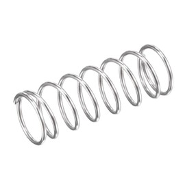 sourcing map Compression Spring, 304 Stainless Steel Compression Springs, Silver Spiral Spring, Steel Spring 11 mm, OD 0.9 mm, Cable Size 9 mm, Compressed Length 30 mm, Length 11N Load Capacity, Pack