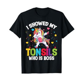 Tonsillectomy Recovery Kids Unicorn Tonsil Removal Surgery T-Shirt