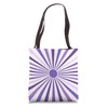 Vintage Purple Retro 70s Rainbow Sunrise Sunset Abstract Tote Bag