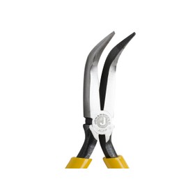 Jonard JIC-3026 Long Curved Nose Plier with Yellow Plastic Handle, 6-3/8" Length