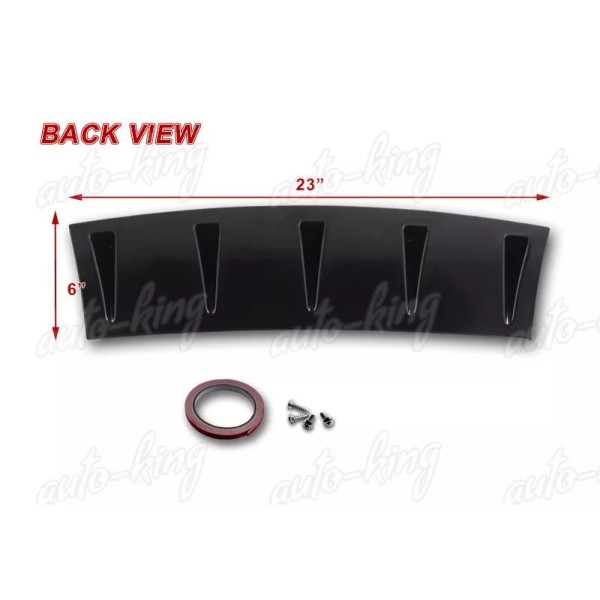Unbranded 23" x 6" SHARK 5-FIN CARBON LOOK REAR BODY