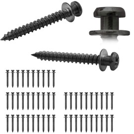 Ansoon Bear Claw Double-Headed Wall Picture Screws, 4-in-1 Picture Drywall Hanging Hooks Screw for Pictures, D-Rings, Sawtooth, Wire Holding Up to 30 Pounds for Hanging and Mounting (Black Zinc, 50)