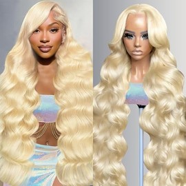 NBRUW 613 13x6 Lace Front Wig Human Hair 200 Density 26 Inch Body Wave 613 Blonde Wig Human Hair 13x6 200 Density HD Lace Front Wigs Human Hair Blonde Pre Plucked for Women