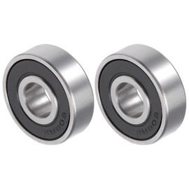 QUARKZMAN 608-2RS 8 x 22 x 7 mm Ball Bearing x 2 Pieces Chrome Steel for Machines and Tools Double Sealed ABEC3