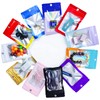 100 Pack Resealable Mylar Bags Small Ziplock Foil Packaging Bags