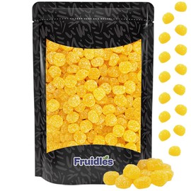 Fruidles Sour Buttons Gummies, Candies That Are Sour On The Outside With A Tasty Sweet Center, Great for Parties, Vegan, Non-GMO (Sour Peach Buttons, 1 Pound)
