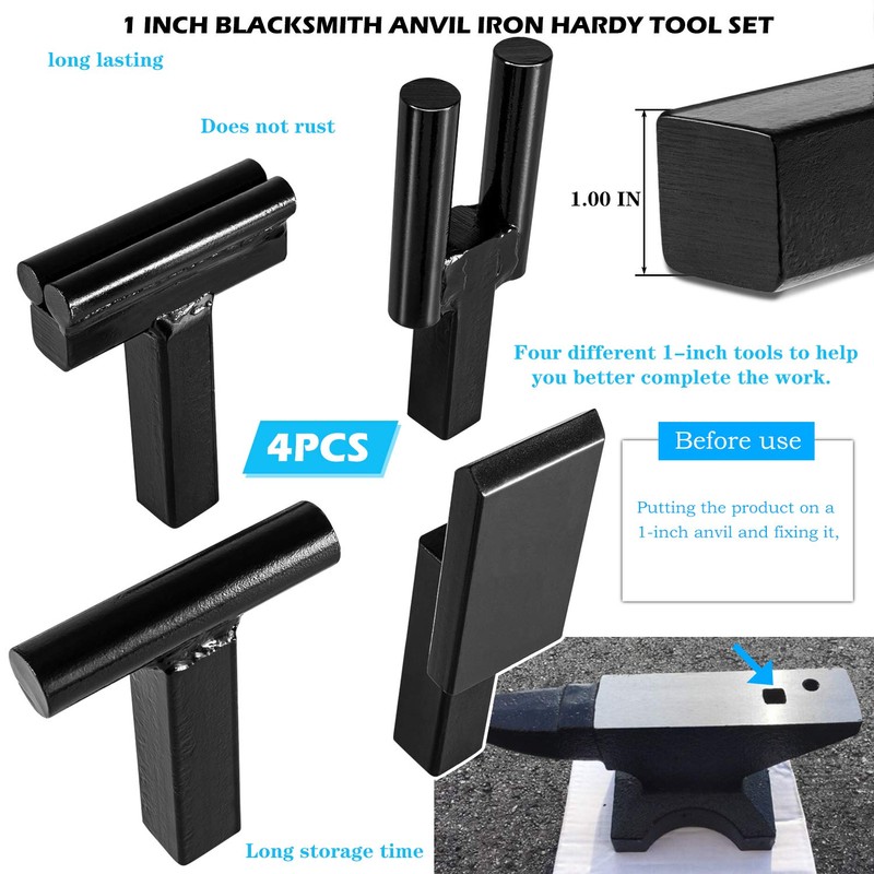 Blacksmith Anvil Hardy Tool Set 1Inch Creasing Tool Stake,Bottom Fuller,Hot