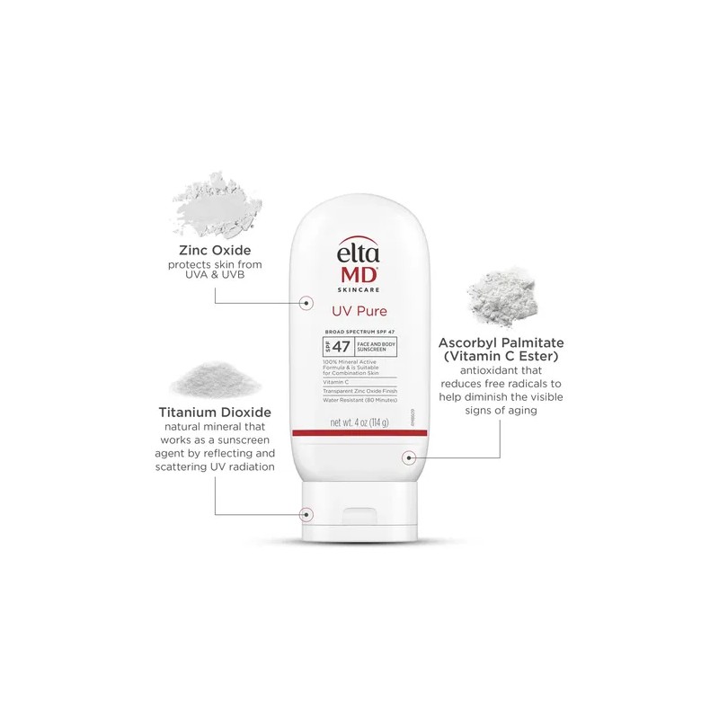 Eltamd Uv Pure Face And Body Sunscreen, Spf 47 Mineral